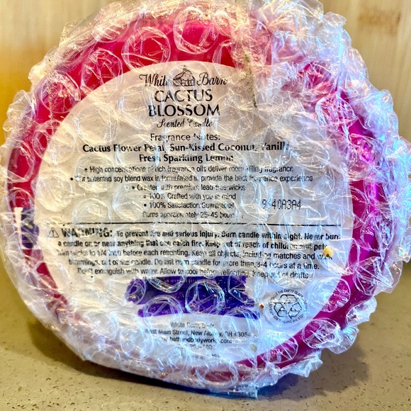 Bed Bath & Beyond Accents Bath Body Works White Barn Cactus Blossom Scented 3 Wick Candle 45